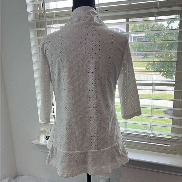 SHEIN White Eyelet Cardigan - Picture 3 of 8